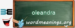 WordMeaning blackboard for oleandra